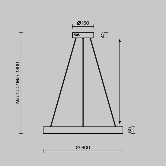 Lampa wisząca Saturno MOD415PL-L45BS4K Maytoni - zdjęcie dodatkowe 5
