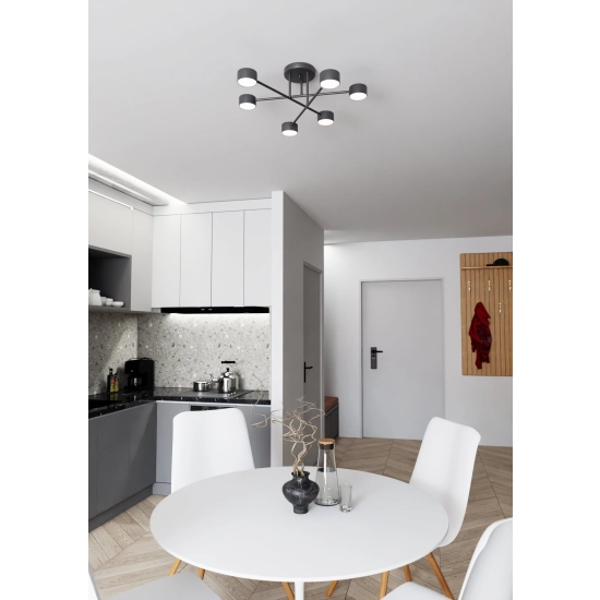 Lampa sufitowa HALO 6 BLACK 1355/6 EMIBIG Lighting