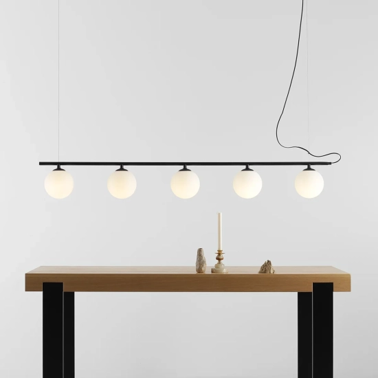 BERYL GLASS 5 CZARNY 1006F1 Nowoczesna lampa wisząca Aldex - zdjęcie produktu