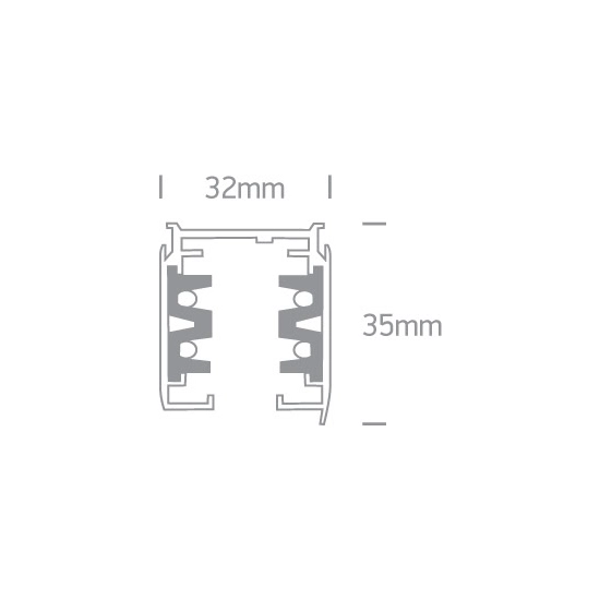 Szyna 3-fazowa Track Square Track Surface 40001A/W 100 cm ONE LIGHT