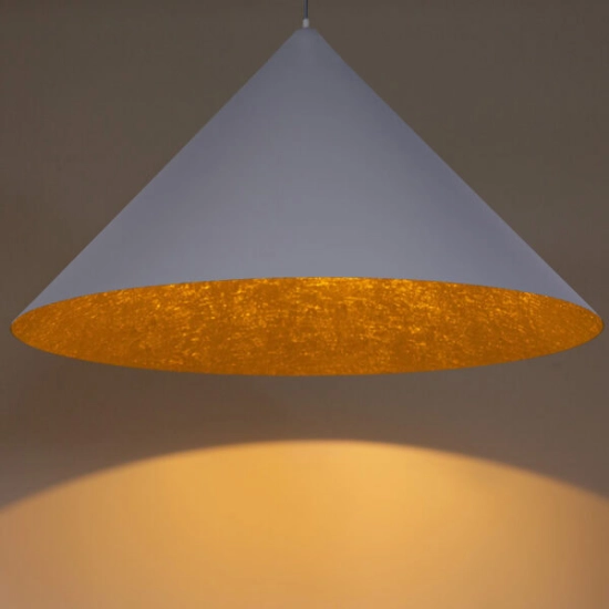 Lampa wisząca Vesuvio szary/złoty M 1xE27 41047 Sigma