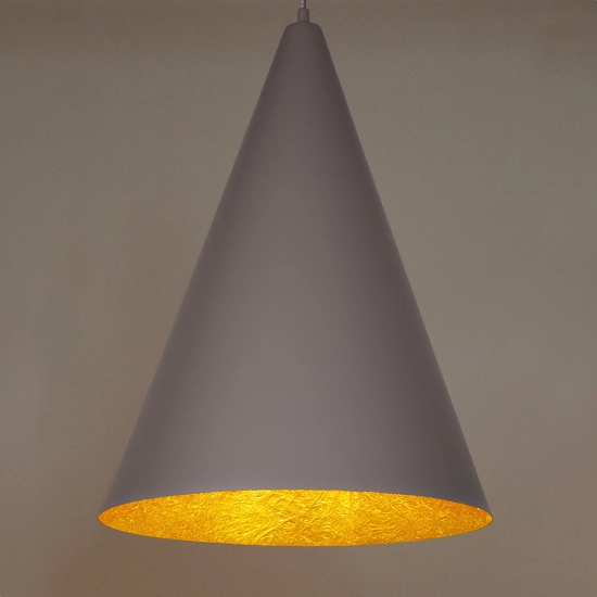 Lampa wisząca Vesuvio taupe/złoty S 1xE27 41056 Sigma