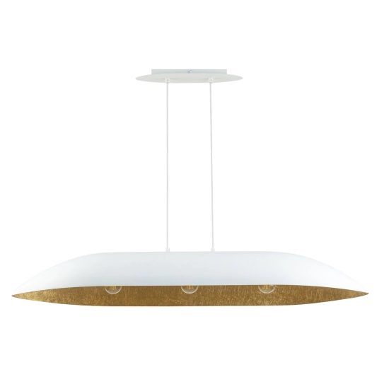 Lampa Wisząca Biała Złota GONDOLA L 40636 SIGMA - zdjęcie produktu