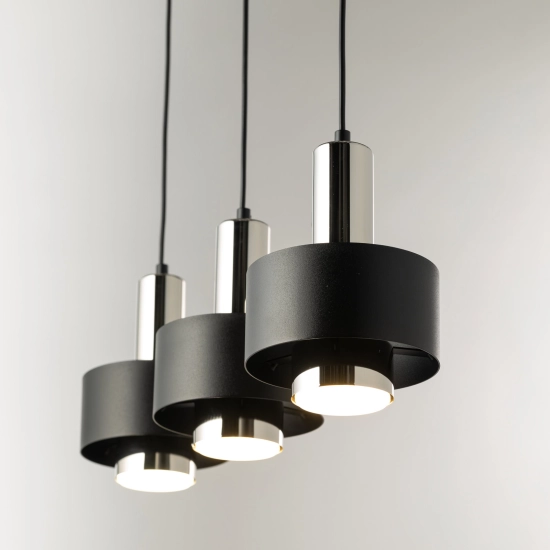 RIF LUX 3 czarny/srebrny Lampa wisząca 40716 Sigma