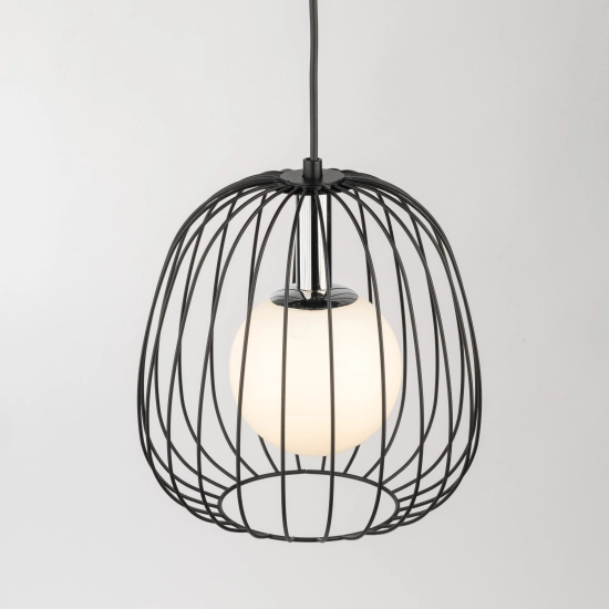 BELL 1 S Lampa wisząca czarny/srebrny 40722 Sigma