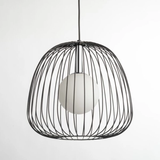 BELL 1 M Lampa wisząca czarny/srebrny 40723 Sigma