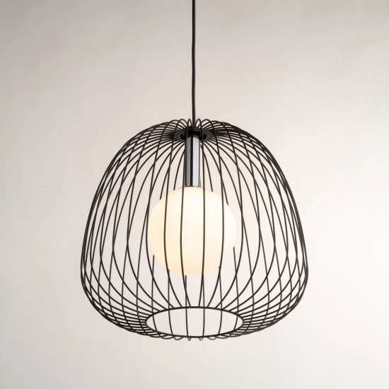 BELL 1 M Lampa wisząca czarny/srebrny 40723 Sigma