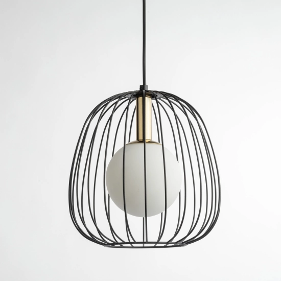 BELL 1 S Lampa wisząca czarny/złoty 40726 Sigma