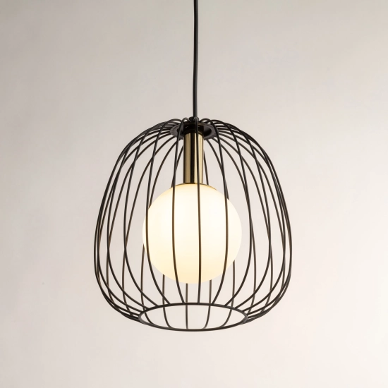 BELL 1 S Lampa wisząca czarny/złoty 40726 Sigma