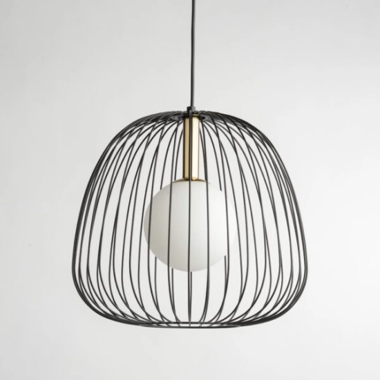 BELL 1 M Lampa wisząca czarny/złoty 40727 Sigma
