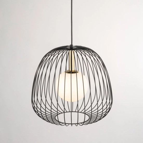 BELL 1 M Lampa wisząca czarny/złoty 40727 Sigma