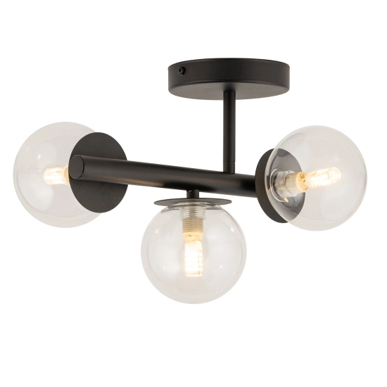 AVOLA plafon 3 czarny/transaparentny 40794 Sigma - zdjęcie produktu
