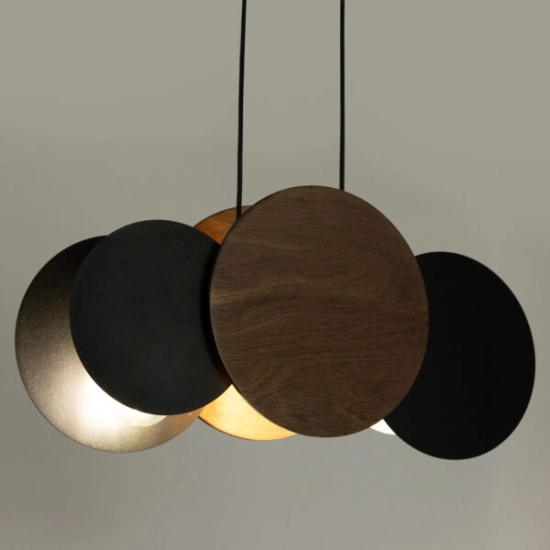 Lampa wisząca TOLA 3 ciemny orzech 40893 Sigma