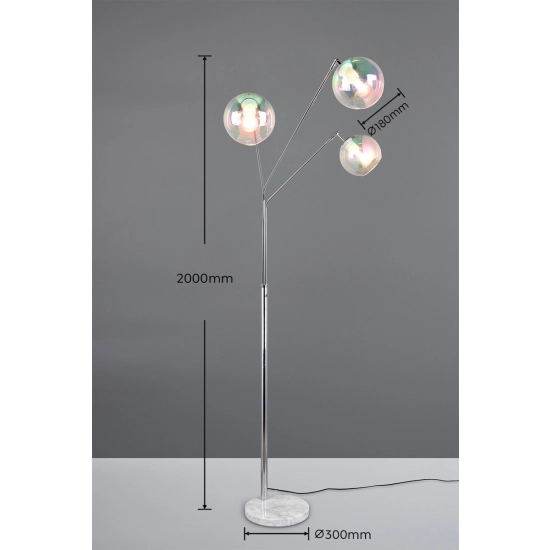 Lampa podłogowa PAXTON – 416900306 excl. 3x E27 · max. 10W TRIO