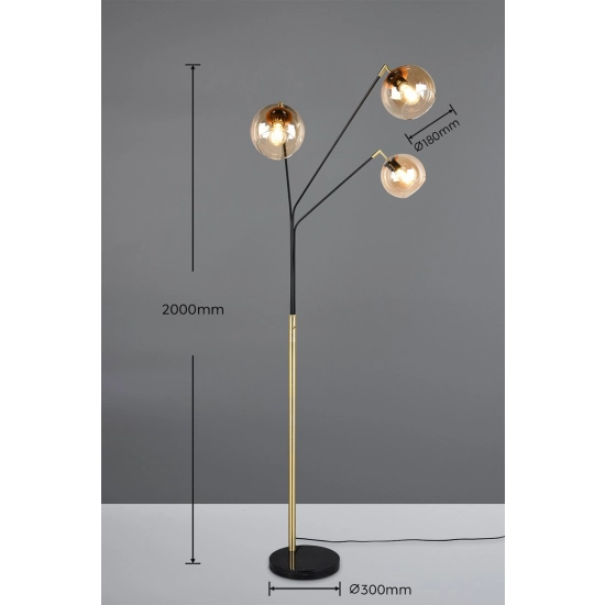 Lampa podłogowa PAXTON – 416900380 excl. 3x E27 · max. 10W TRIO