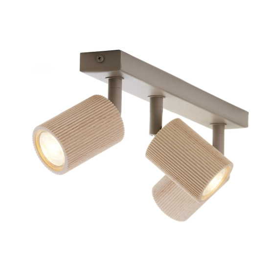 Plafon OPTIC wood ruchomy 3 ciepły beż / drewno naturalne 41878 Sigma