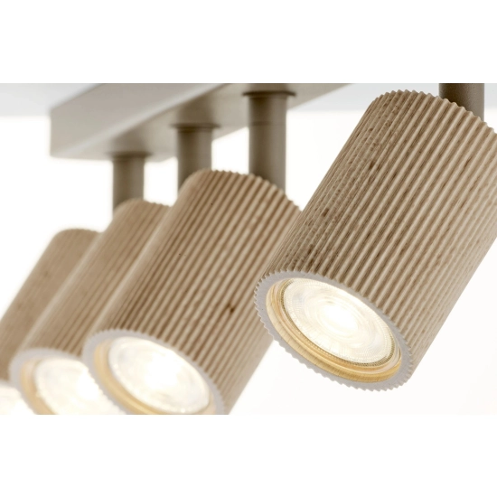 Plafon OPTIC wood ruchomy 4 ciepły beż / drewno naturalne 41879 Sigma