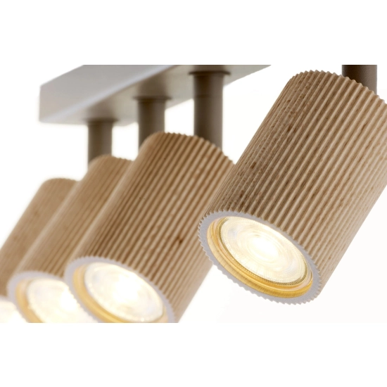 Plafon OPTIC wood ruchomy 4 ciepły beż / drewno naturalne 41879 Sigma