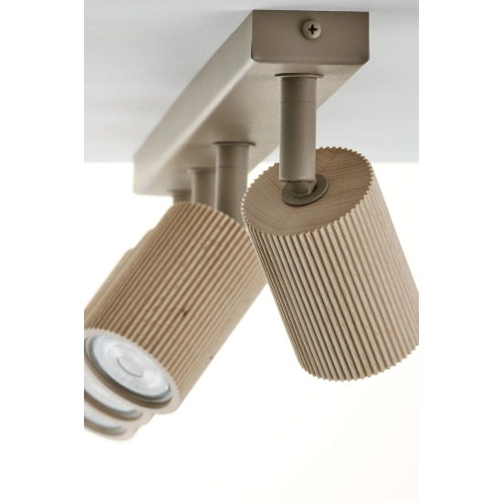 Plafon OPTIC wood ruchomy 4 ciepły beż / drewno naturalne 41879 Sigma