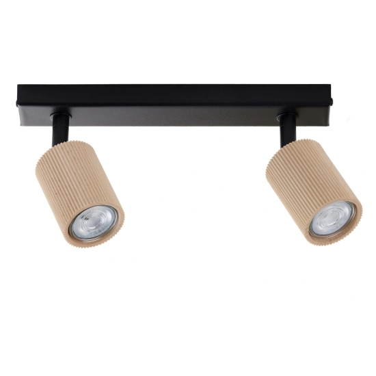 Plafon OPTIC wood ruchomy 2 czarny / drewno naturalne 41881 Sigma - zdjęcie produktu