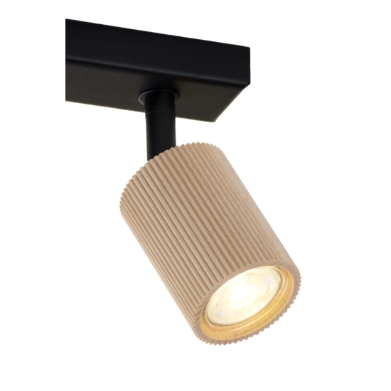 Plafon OPTIC wood ruchomy 2 czarny / drewno naturalne 41881 Sigma