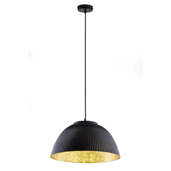 Lampa wisząca LADY ryflowana czarny złoty 41923 Sigma