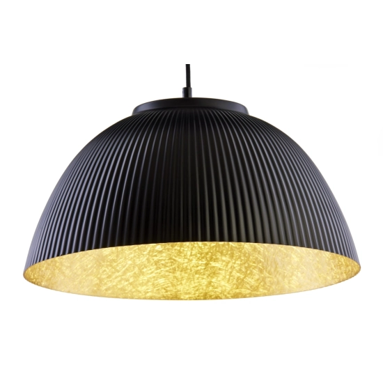 Lampa wisząca LADY ryflowana czarny złoty 41923 Sigma