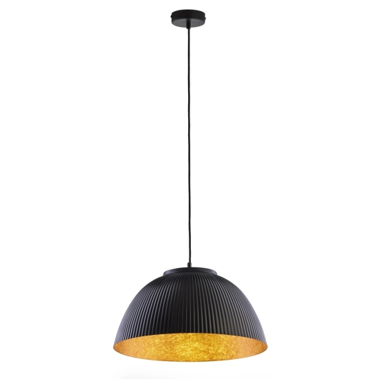 Lampa wisząca LADY ryflowana czarny miedziany 41925 Sigma