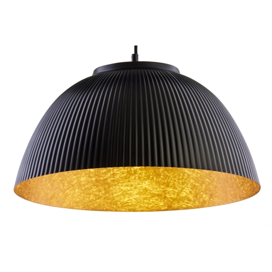 Lampa wisząca LADY ryflowana czarny miedziany 41925 Sigma