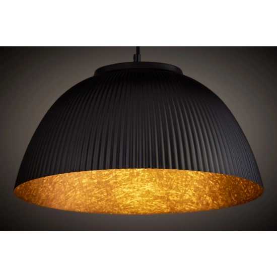 Lampa wisząca LADY ryflowana czarny miedziany 41925 Sigma
