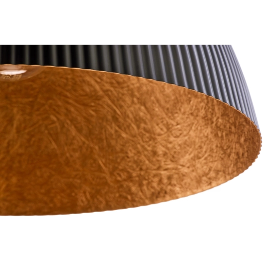 Lampa wisząca LADY ryflowana czarny miedziany 41925 Sigma