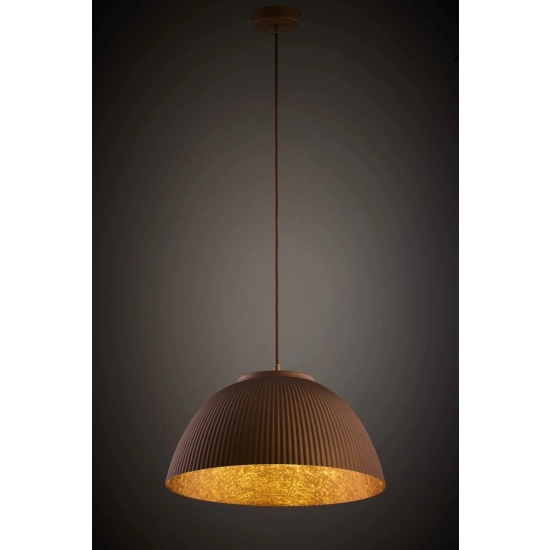 Lampa wisząca LADY ryflowana brązowy miedziany 41927 Sigma