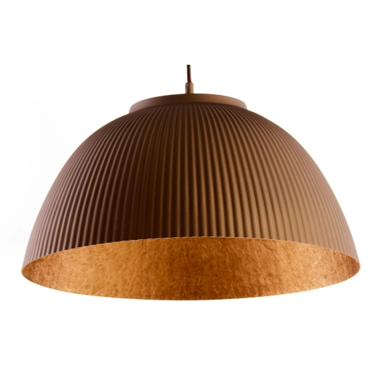 Lampa wisząca LADY ryflowana brązowy miedziany 41927 Sigma