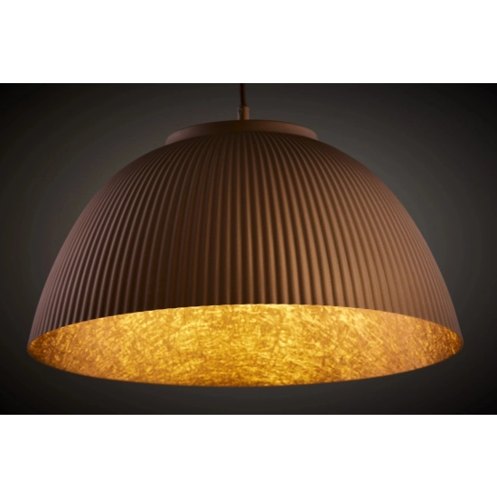 Lampa wisząca LADY ryflowana brązowy miedziany 41927 Sigma