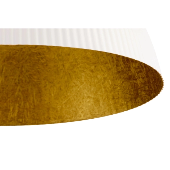 Lampa wisząca LADY ryflowana biały złoty 41929 Sigma