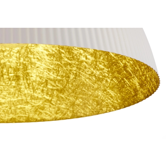 Lampa wisząca LADY ryflowana biały złoty 41929 Sigma