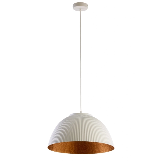Lampa wisząca LADY ryflowana biały miedziany 41931 Sigma - zdjęcie produktu