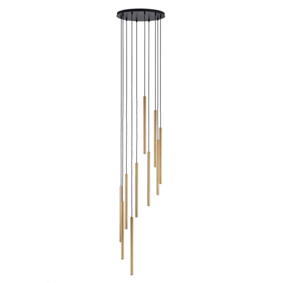Lampa wisząca SOPEL 10 ANTRESOLA kaskada czarny złoty 42054 Sigma - zdjęcie produktu