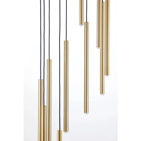 Lampa wisząca SOPEL 10 ANTRESOLA kaskada czarny złoty 42054 Sigma