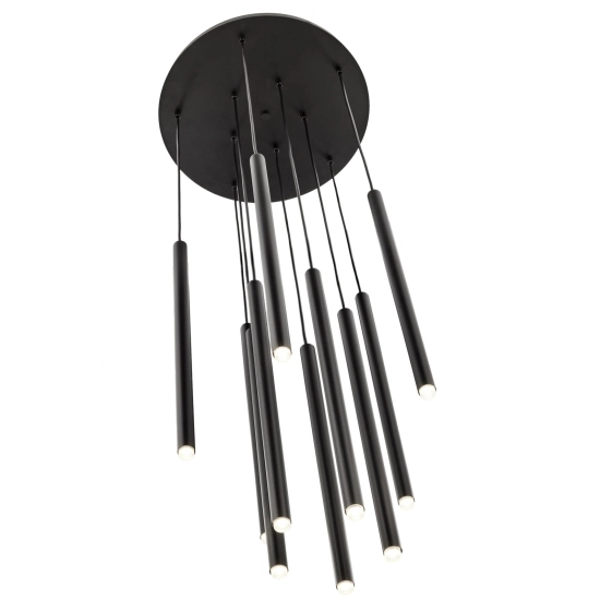 Lampa wisząca SOPEL 10 ANTRESOLA dwa poziomy czarny 42055 Sigma