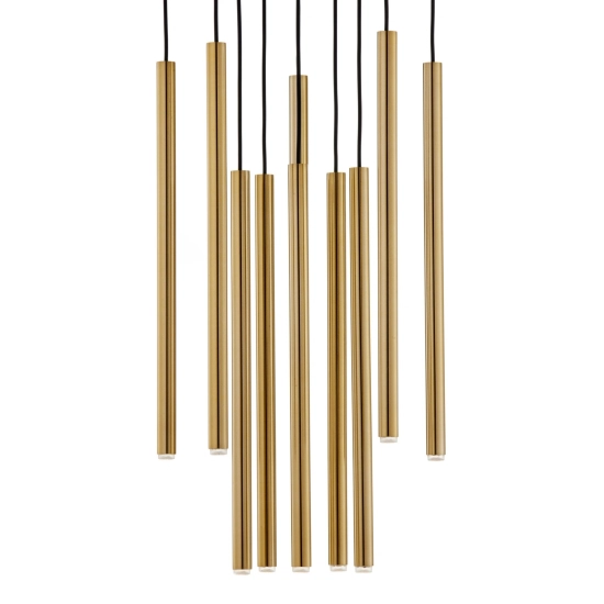 Lampa wisząca SOPEL 10 ANTRESOLA dwa poziomy czarny złoty 42056 Sigma