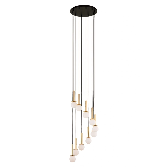Lampa wisząca DAISY 10 ANTRESOLA złoty biały 42057 Sigma - zdjęcie produktu