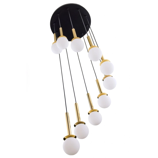 Lampa wisząca DAISY 10 ANTRESOLA złoty biały 42057 Sigma