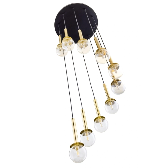 Lampa wisząca DAISY 10 ANTRESOLA złoty transparentny 42058 Sigma