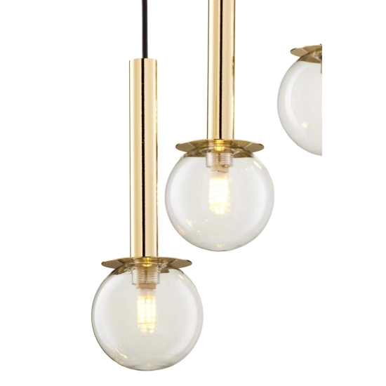 Lampa wisząca DAISY 10 ANTRESOLA złoty transparentny 42058 Sigma