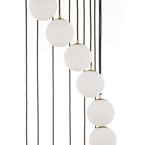 Lampa wisząca PIANO 15 ANTRESOLA czarny złoty 42059 Sigma