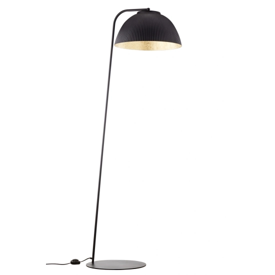 Lampa podłogowa LADY ryflowana czarny złoty 42061 Sigma - zdjęcie produktu
