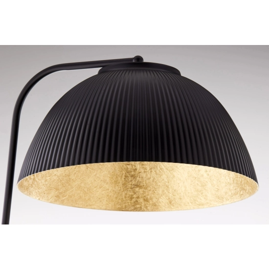Lampa podłogowa LADY ryflowana czarny złoty 42061 Sigma