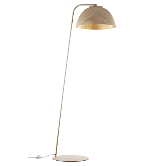 Lampa podłogowa LADY ryflowana ciepły beż złoty 42065 Sigma - zdjęcie produktu
