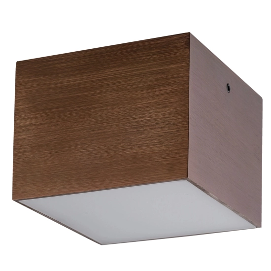 Plafon CUBO METALIK LED 3000K ciemny brąz szczotkowany 42074 Sigma